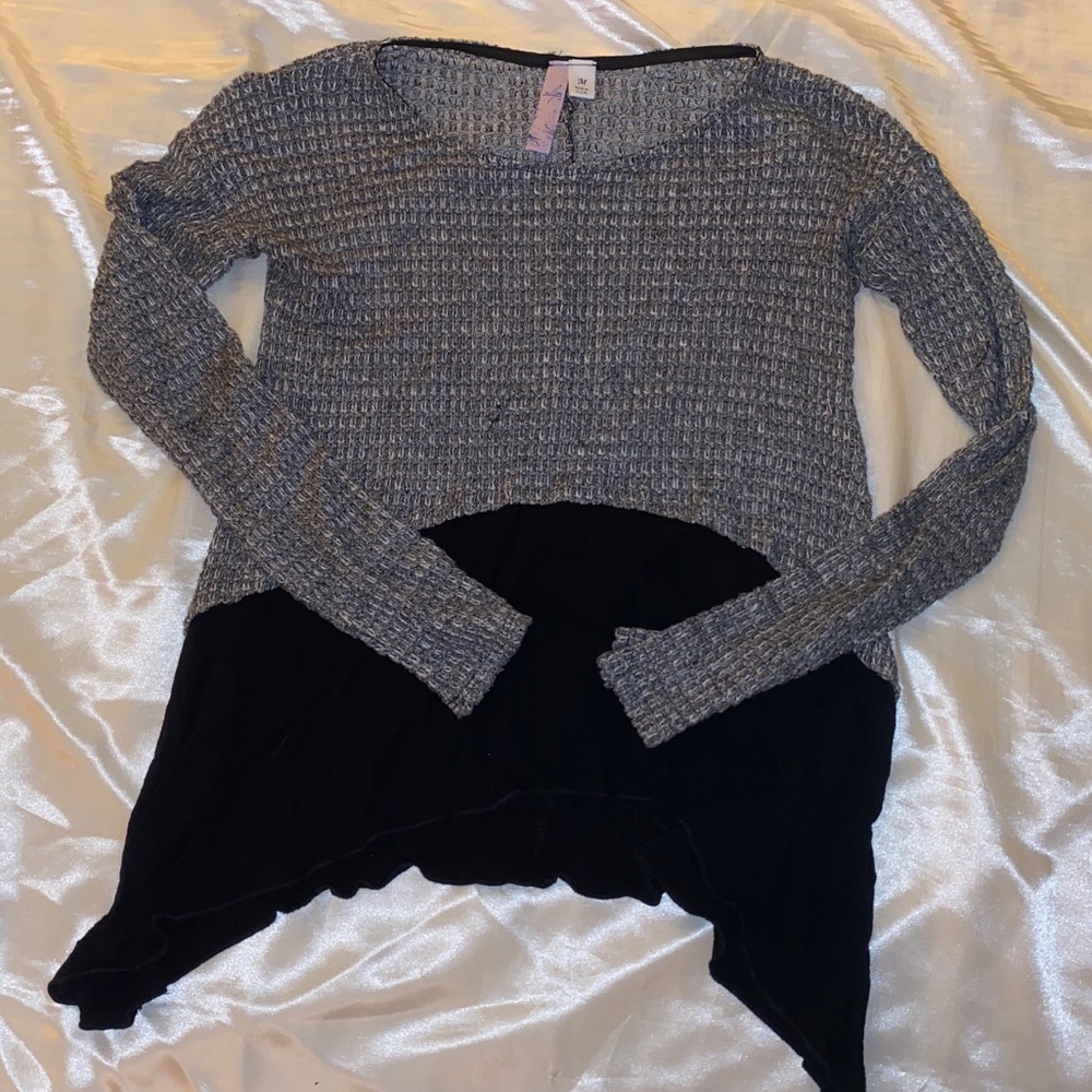 Anthropology Black and Grey Sweater